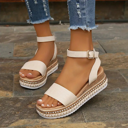 Straps Buckle Wedge Sandals™